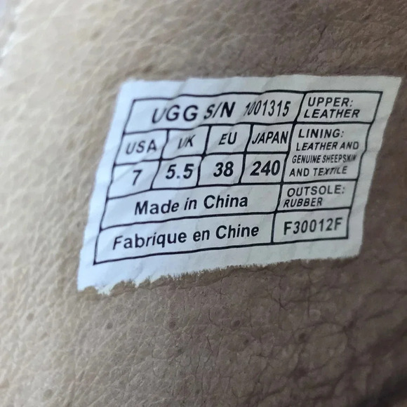 Ugg Women’s Natallie Leather Studded Platform Slip On Tan Clog Size 7 - Picture 10 of 16